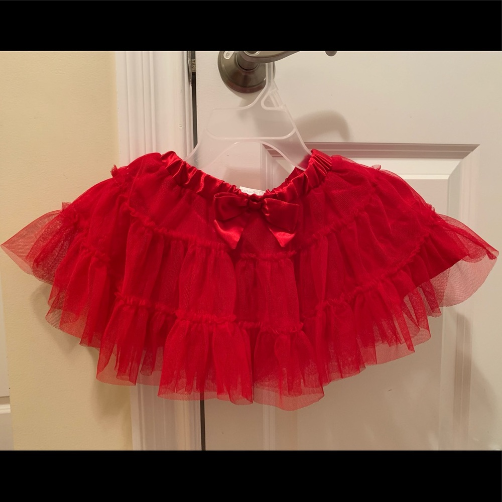 Girls toddler red tutu skirt